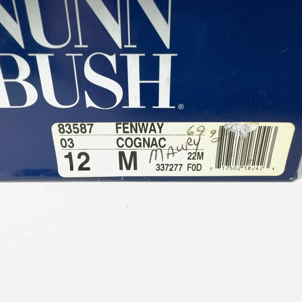 Nunn Bush Fenway‎ Cognac Plain Toe Derby Dress Shoes Mens 12M NIB
